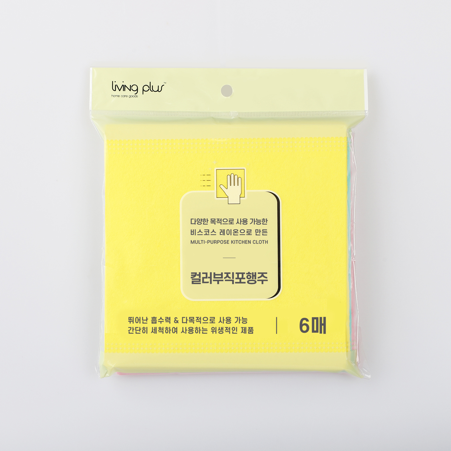 국산 부직포 컬러행주 6매입